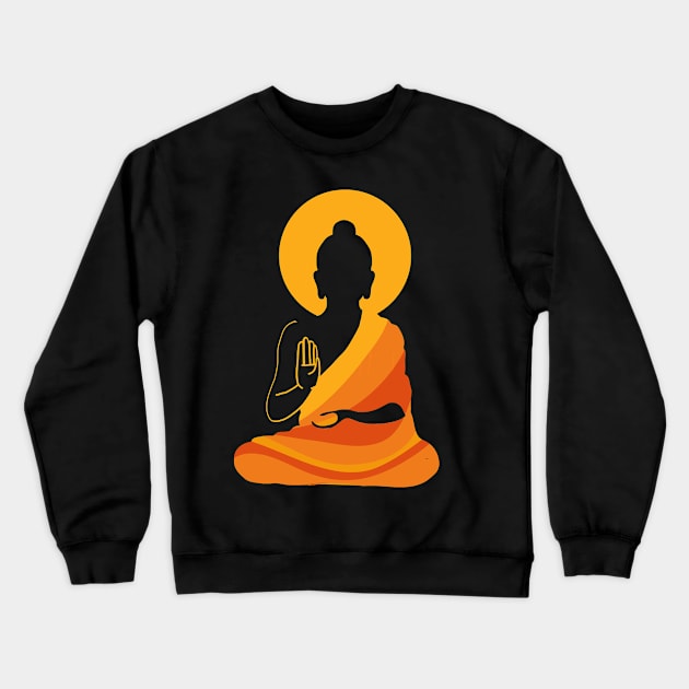 Buddha YingYang Zen Yoga Relax Crewneck Sweatshirt by JaydeMargulies